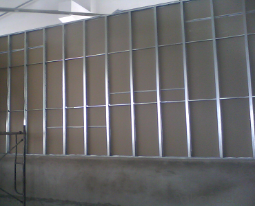 galvanized metal wall frame