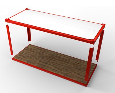 porta cabin on terrace