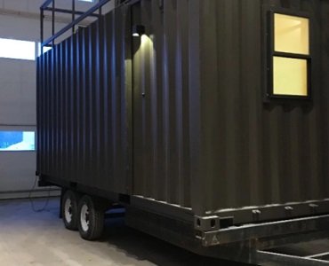 shipping container camping trailer
