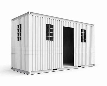 shipping container hunting camp