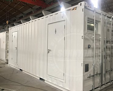shipping container restrooms
