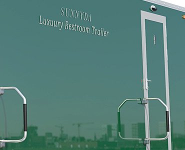 Luxury mobile toilet trailer