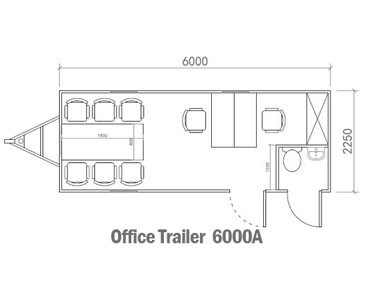 portable office trailer with bathroom