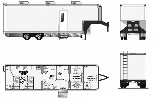 Mobile hospital floor layout