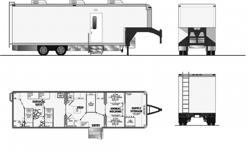Mobile veterinary design