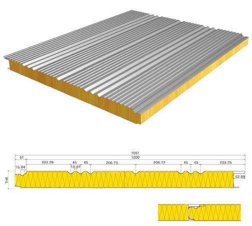  Glasswool sandwich panel