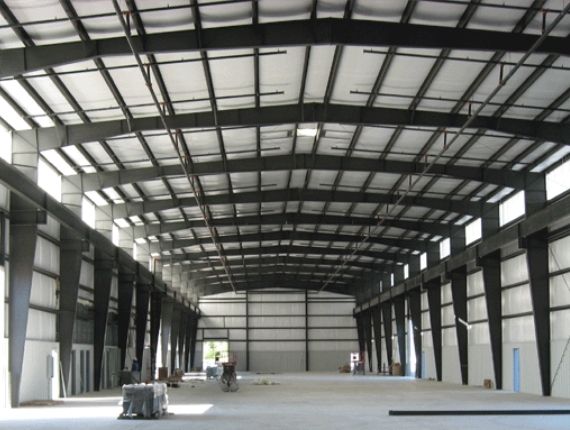 inside steel frame of the steel bulidng worksop