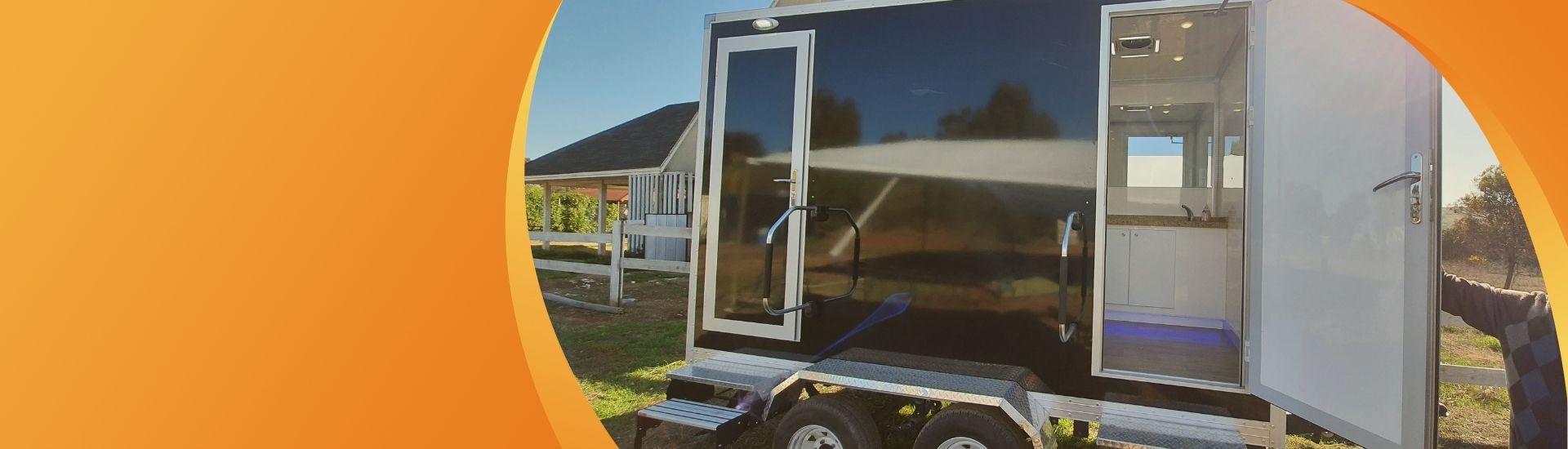 restroom trailer banner